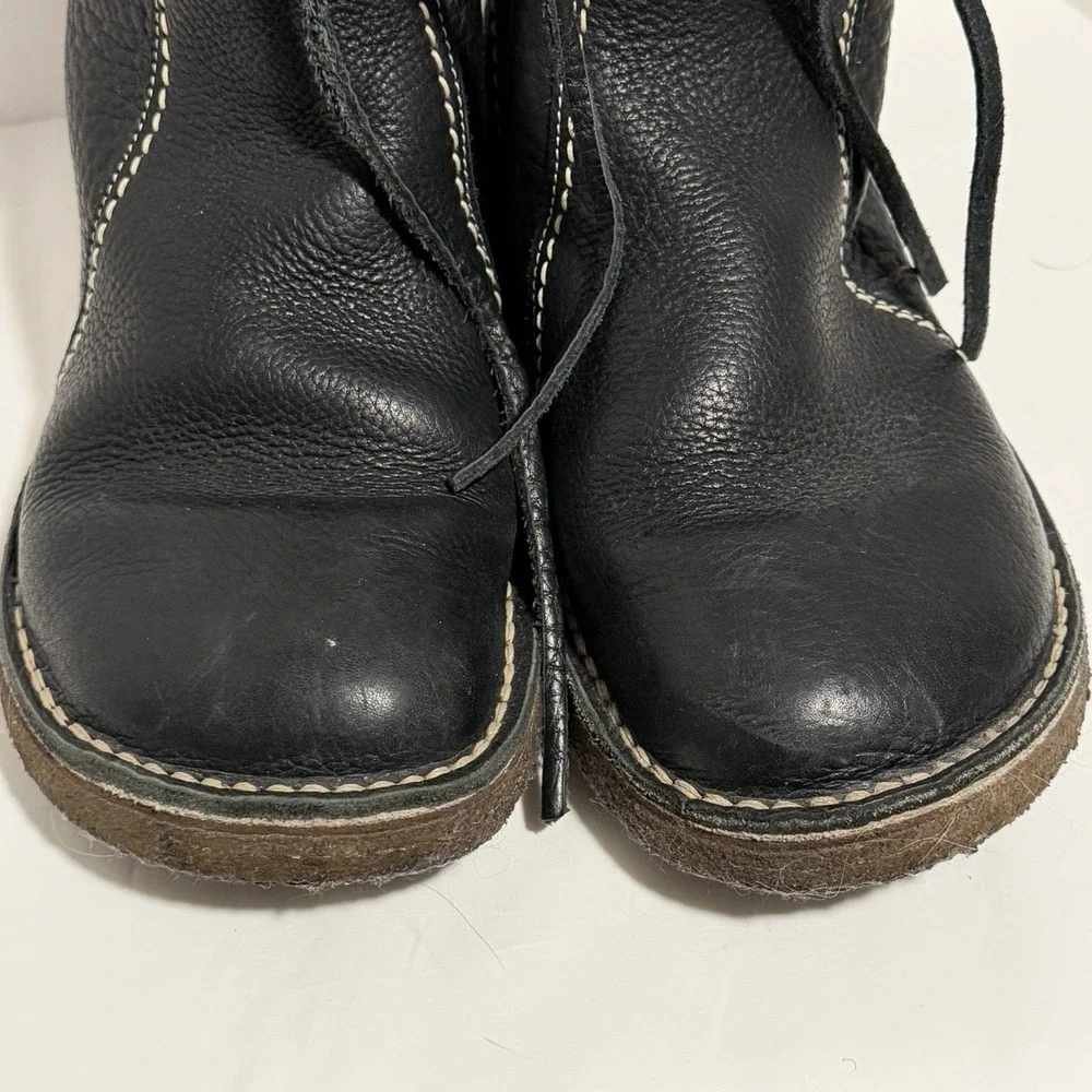 Duckfeet Women's 9-9.5‎ Arhus Black Leather Sheep Wool Lining Boots Size 40